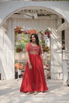 KA 1108 Blooming Embroidery Designer Gown Wholesale Price In Surat
